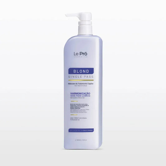 Flacon 1 L de lissage sans formol Blond Single Pass pour cheveux blonds et décolorés